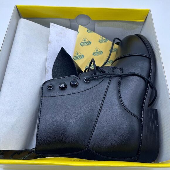 Saxon Equileather Childs Lace Paddock Boots Youth 3 Black - Picture 1 of 6